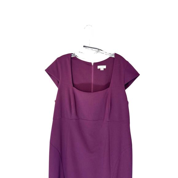 Calvin Klein Dress Women's Burgundy Plus Sheath Office Work Career Size 14W - Picture 3 of 11